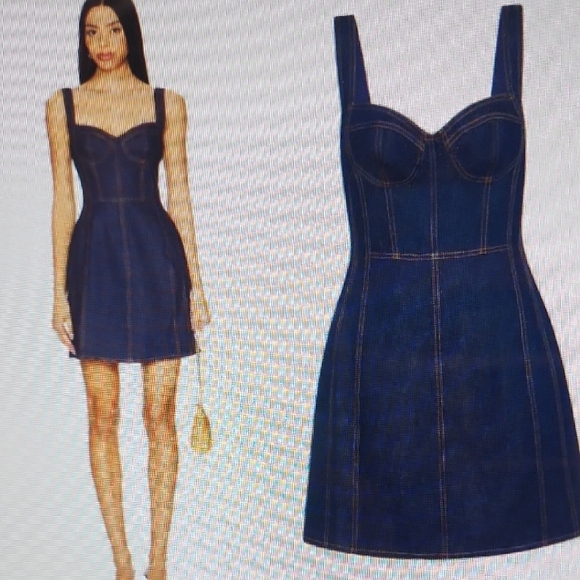 Nicholas Alina Sleeveless Indigo Mini Dress Size 4 With Panels - Picture 7 of 8